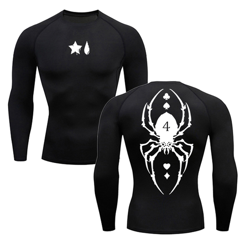 Compression Shirt Workout - Camicia a compressione con stampa ragno