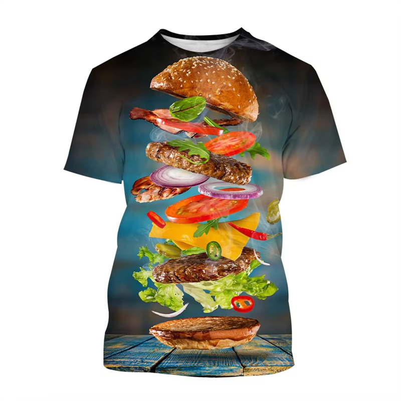 Men'S Fashion Hamburg - T-Shirt Divertente con Stampa 3D di