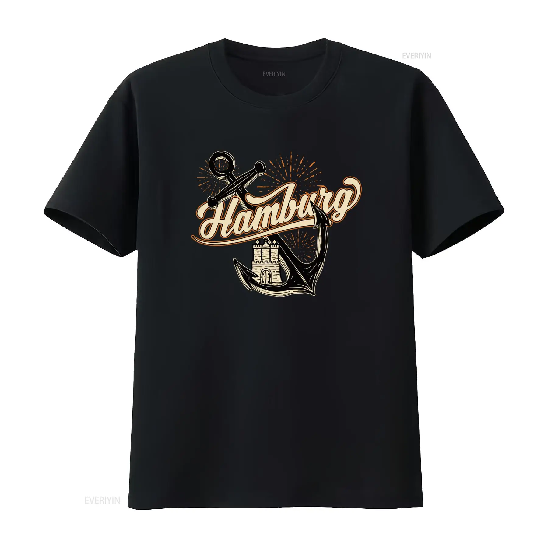 Men'S Fashion Hamburg - T-shirt da uomo con stampa Hamburg