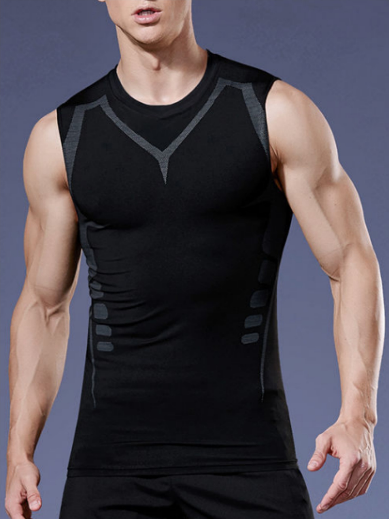 Compression Shirt Workout - Camicia a compressione con gilet attillato