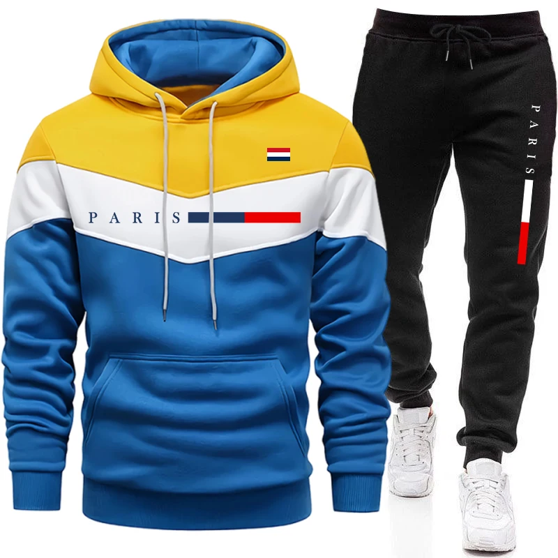 Paris Men'S Fashion - Completo Sportivo Casual Urbano con Stampa