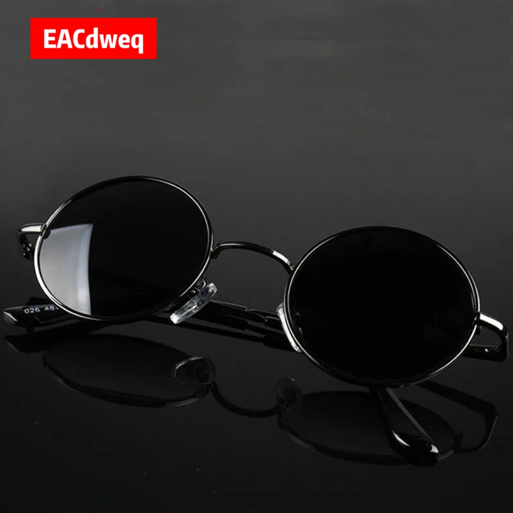 Men'S Fashion Round Glasses - Occhiali da Sole Rotondi Retrò Vintage