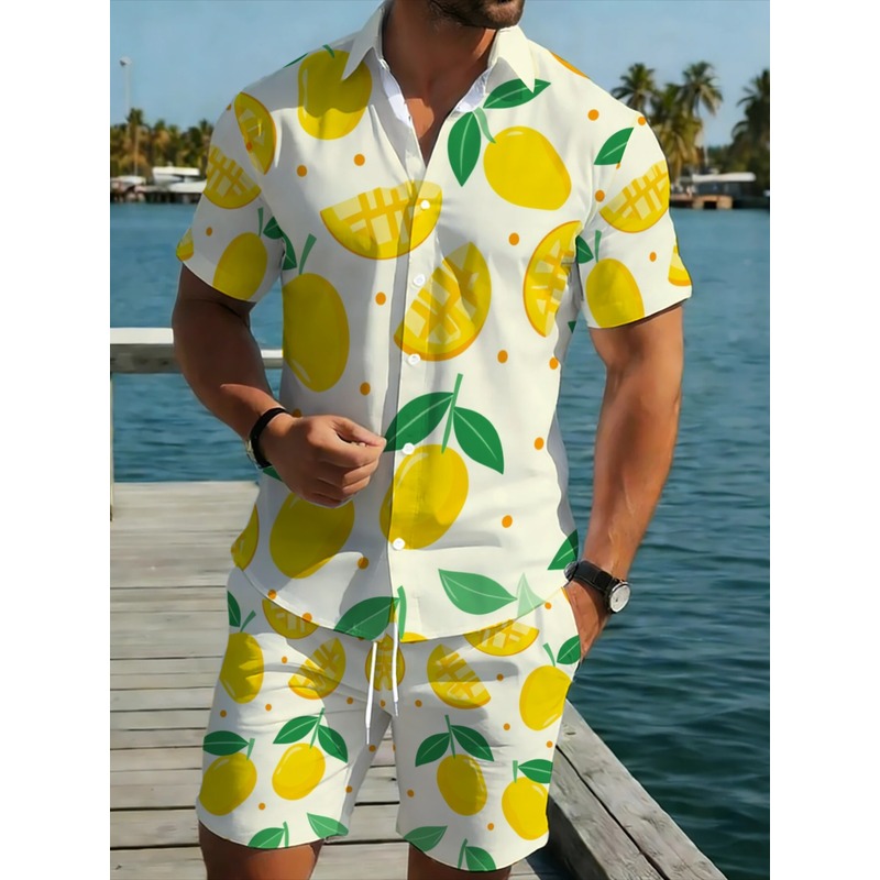 Linen Shirt Summer - Completo da uomo in lino stampato