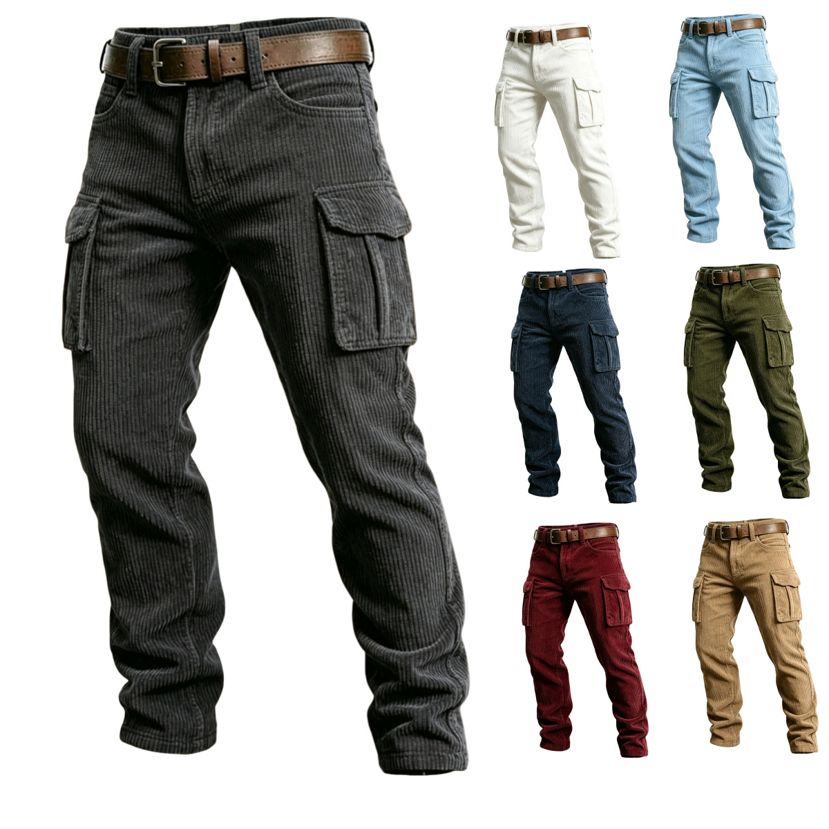 Men'S Fashion Pants 2025 - Pantaloni Cargo Dritti Eleganti Primavera Estate