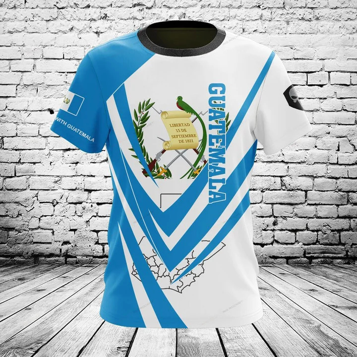 Men'S Fashion Guatemala - T-shirt Personalizzate con Grafica della Bandiera