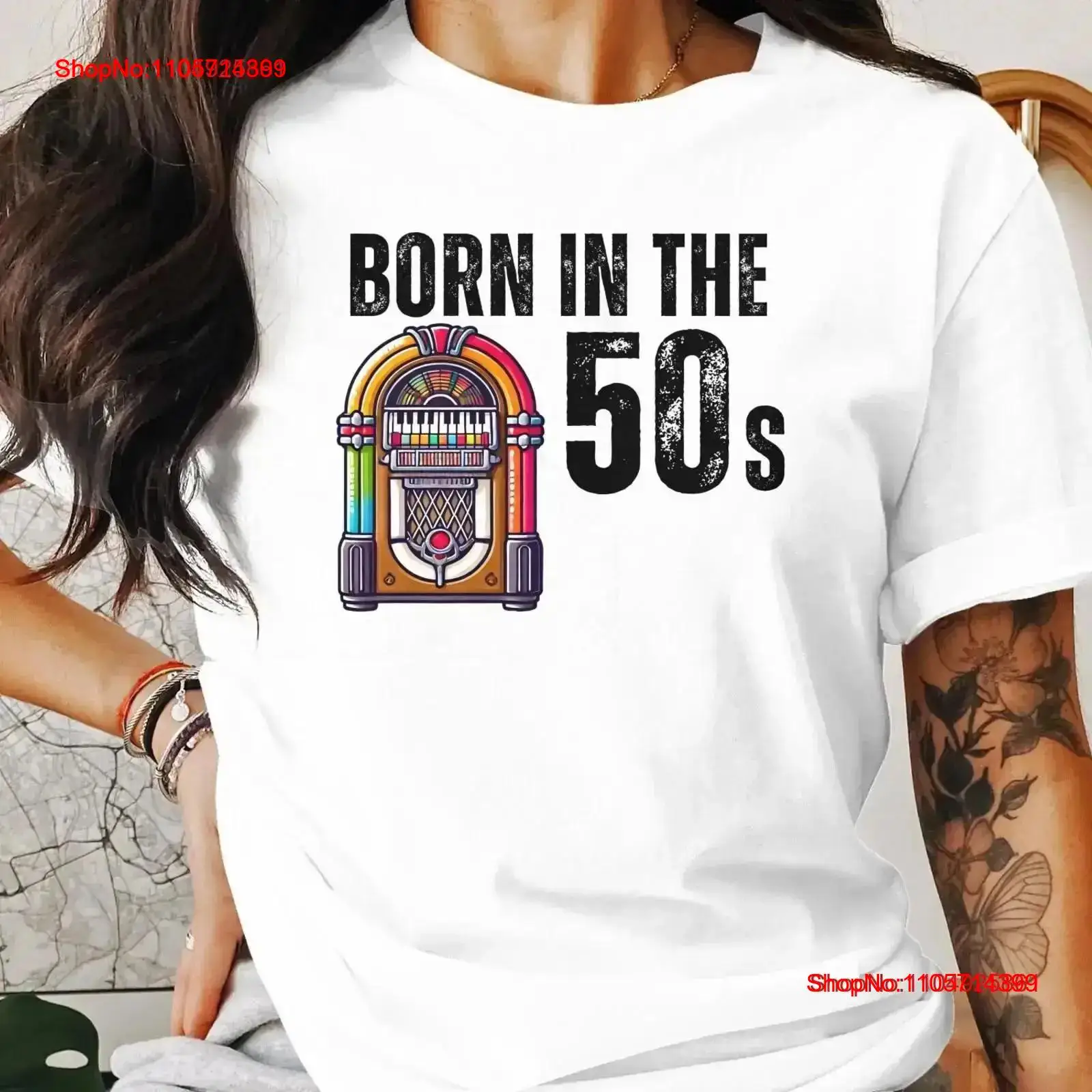 1950S Fashion Men'S - T-shirt vintage Born In The 50s,