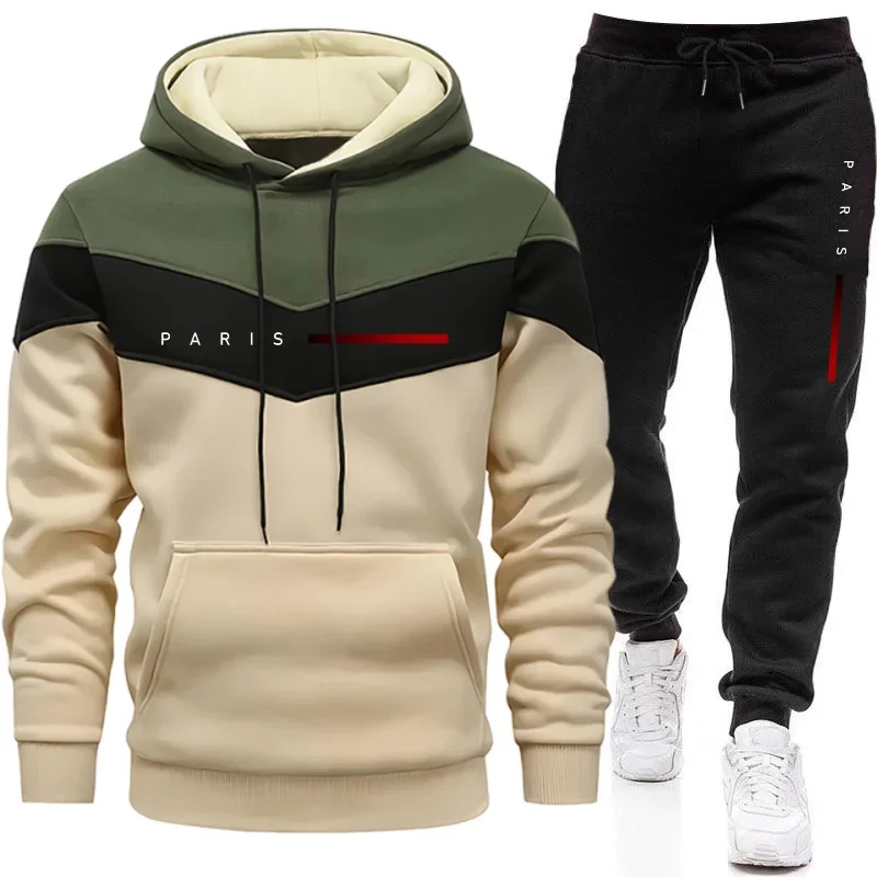 Paris Men'S Fashion - Set di Felpe con Cappuccio da