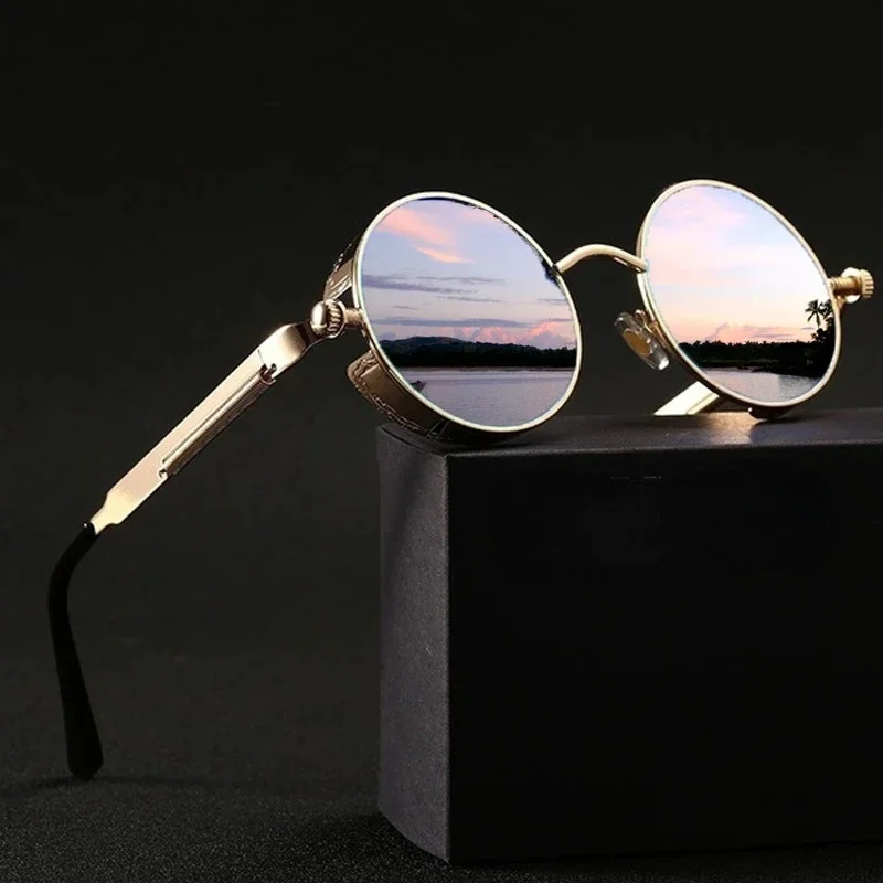 Men'S Fashion Round Glasses - Occhiali da Sole Sportivi Classici alla