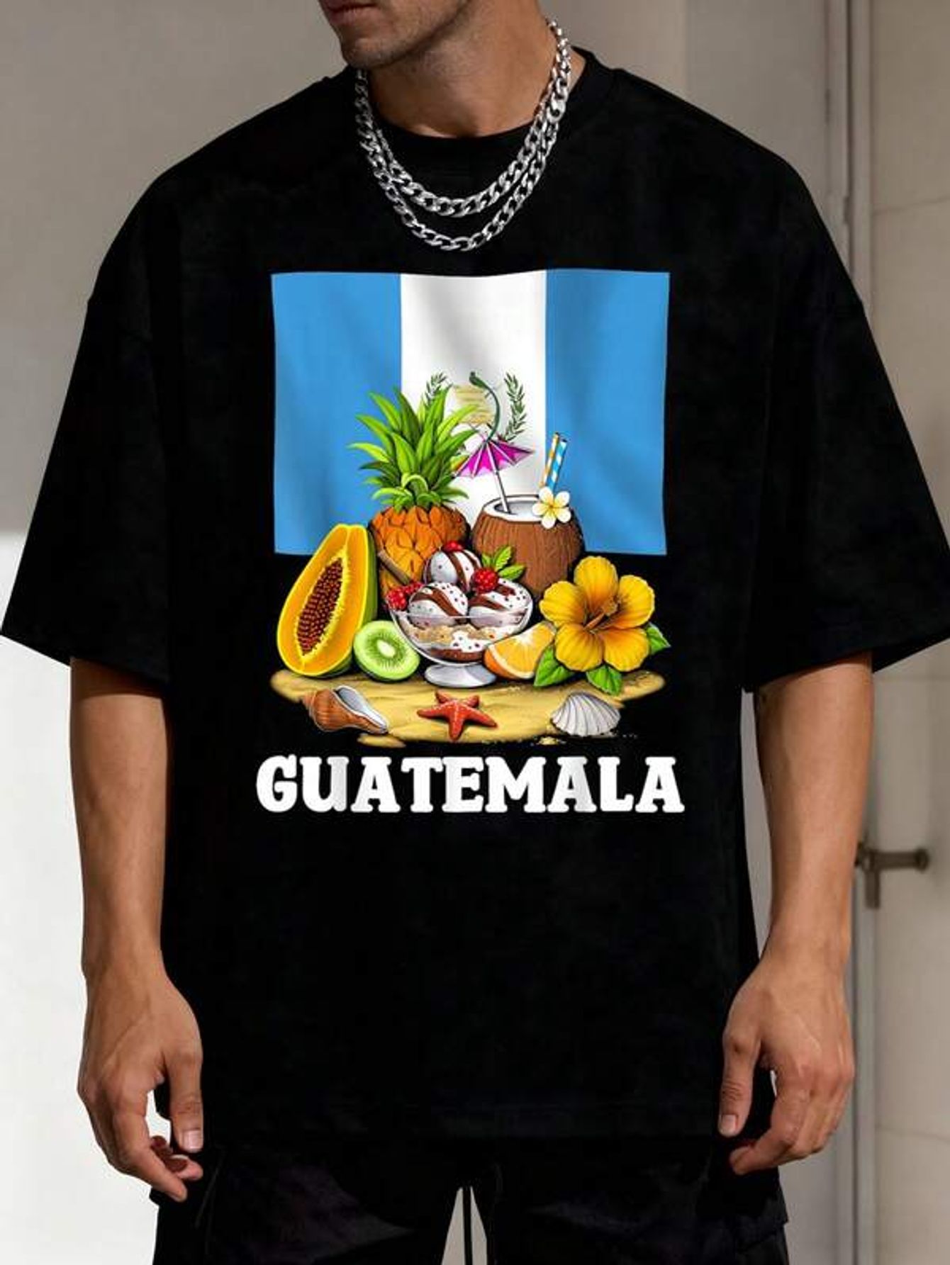 Men'S Fashion Guatemala - Maglietta da Viaggio Guatemala con Motivo
