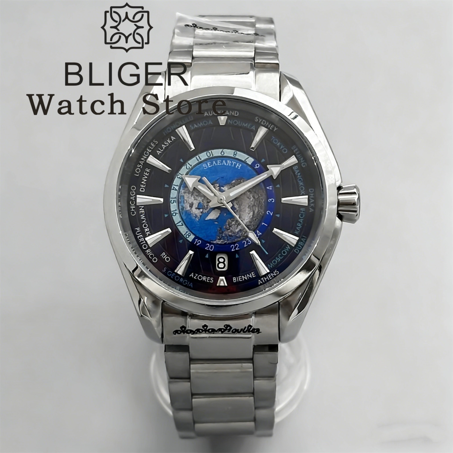 BLIGER 40MM Ora mondiale Mappa - Mens Fashion World recensione e prezzo