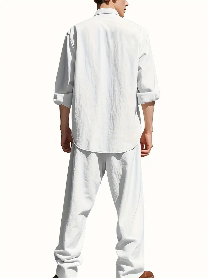 Completo da uomo in lino bianc - Linen Shirt Summer recensione e prezzo
