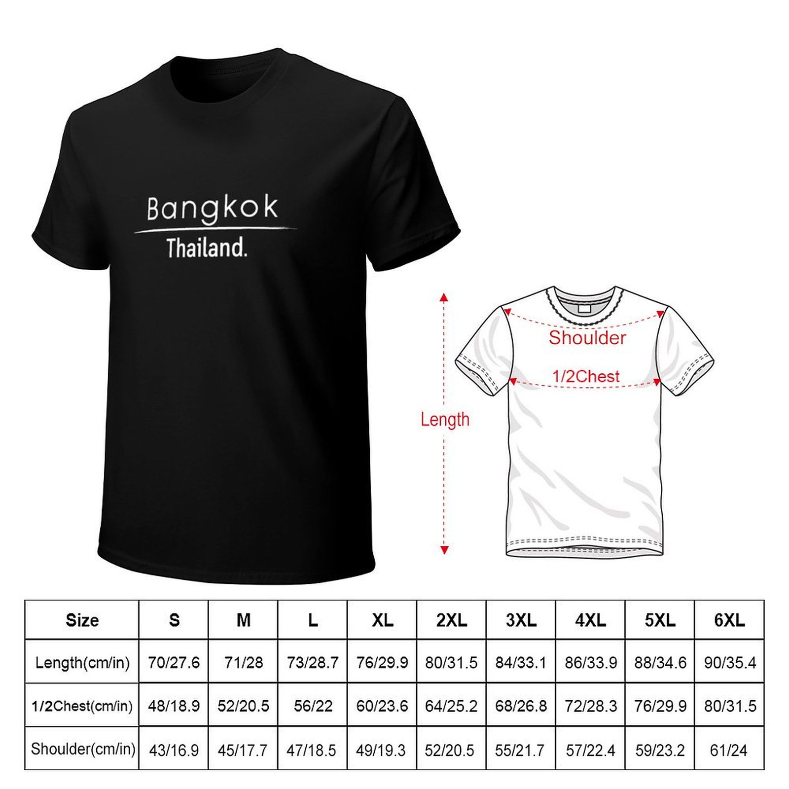 T-Shirt Bangkok Thailandia Sta - Mens Fashion Bangkok recensione e prezzo