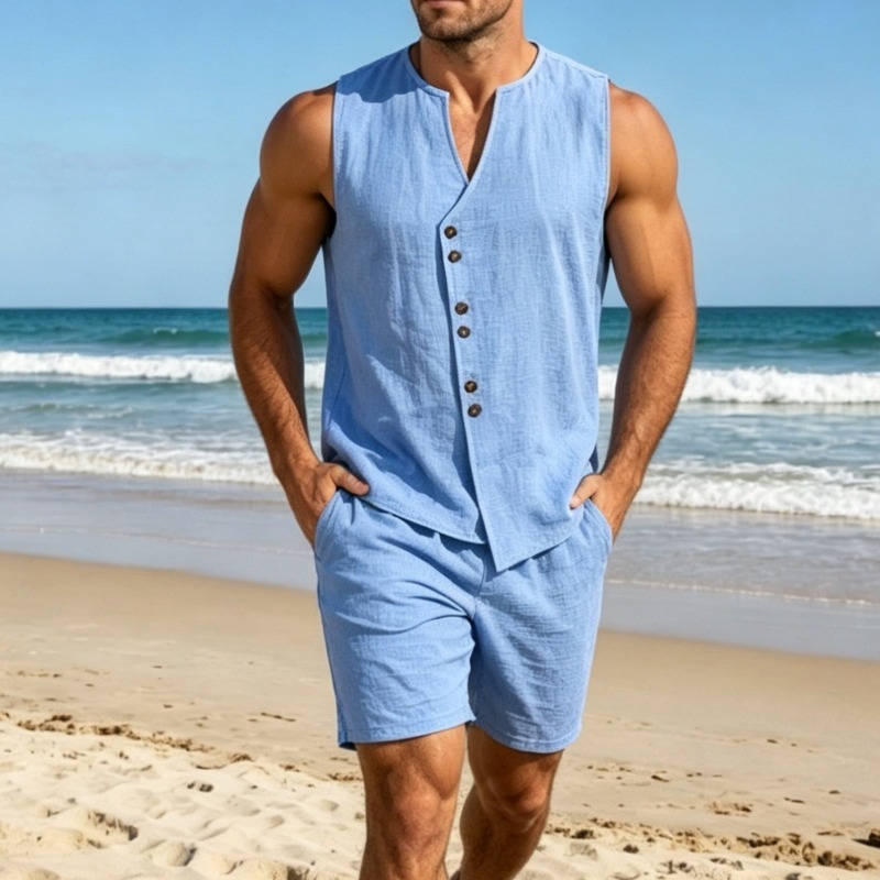 Completo Estivo da Uomo: Gilet - Linen Shirt Summer recensione e prezzo