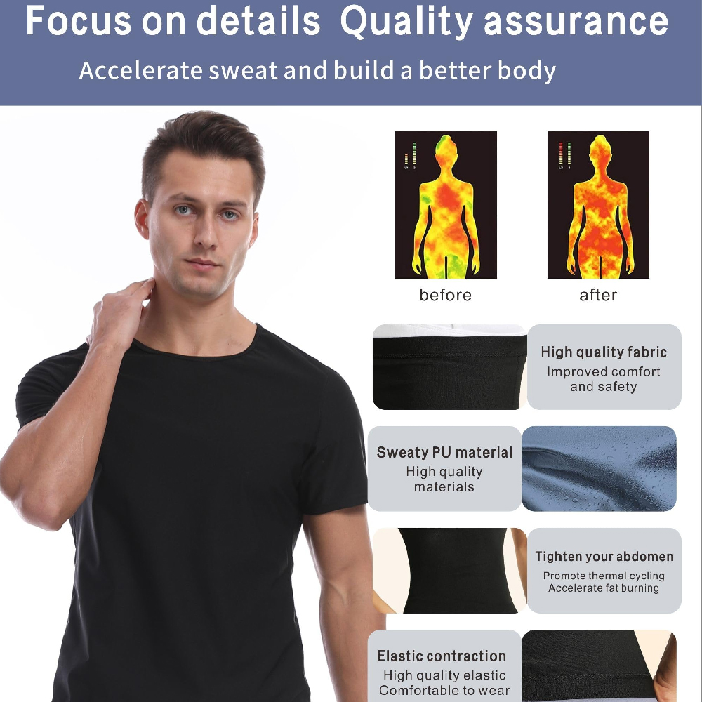 Maglietta da sauna da uomo a m - Compression Shirt Workout recensione e prezzo